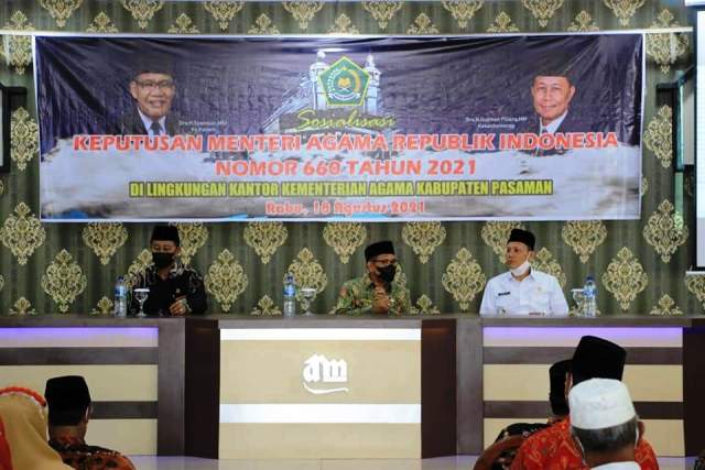 Sosialisasi KMA No.660 oleh Kemenag Pasaman dihadiri Wakil Bupati Pasaman Sabar AS